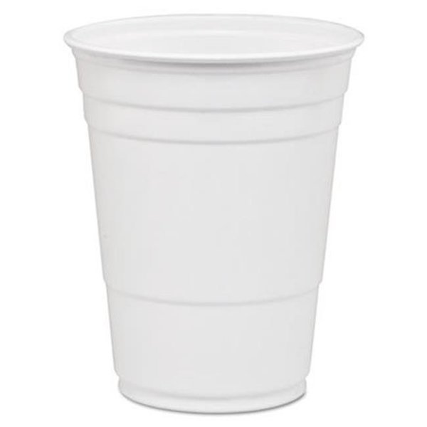 Solo Usa Solo Cups DCCP16W Party Plastic Cold Drink Cups; White P16W